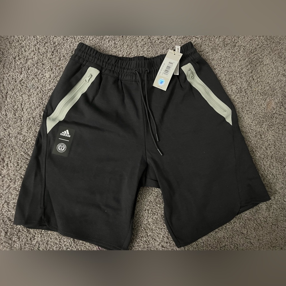 Adidas Philadelphia Union Player Travel Black Shorts Size S/M/L/XL/XXL